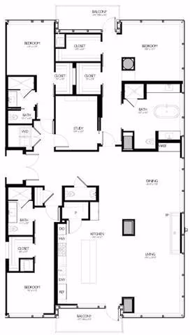 3 Bed 3.5 Bath with Den 3930 floor plan